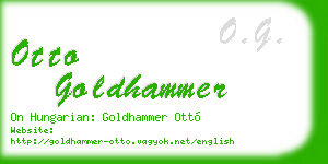 otto goldhammer business card